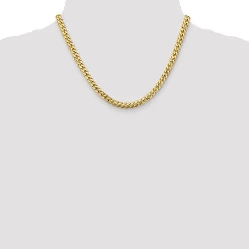 14K Yellow Gold 5.5mm Miami Cuban Link Bracelet Anklet Choker Necklace Pendant Chain