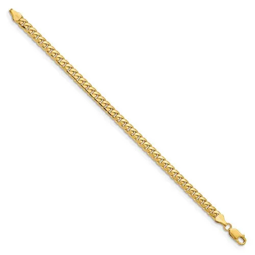 14K Yellow Gold 5.5mm Miami Cuban Link Bracelet Anklet Choker Necklace Pendant Chain