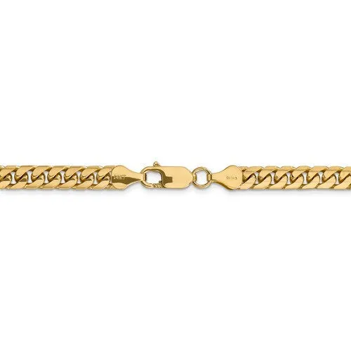 14K Yellow Gold 5.5mm Miami Cuban Link Bracelet Anklet Choker Necklace Pendant Chain