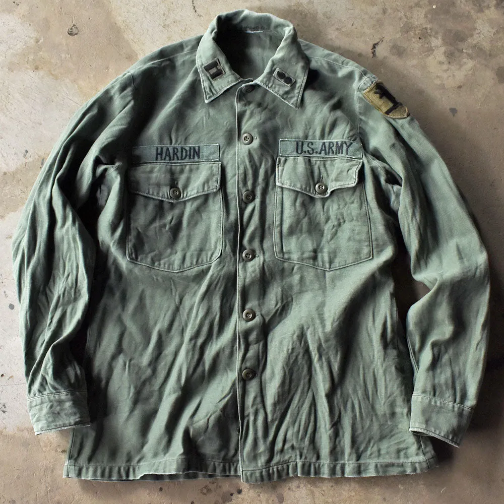 ’69 U.S.ARMY シャツ袖 4th ユーティリティシャツ　240325