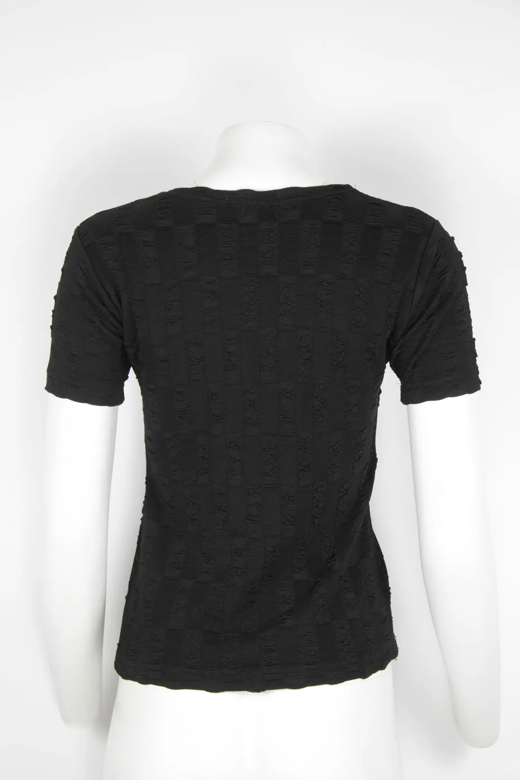90s Textured black top - M
