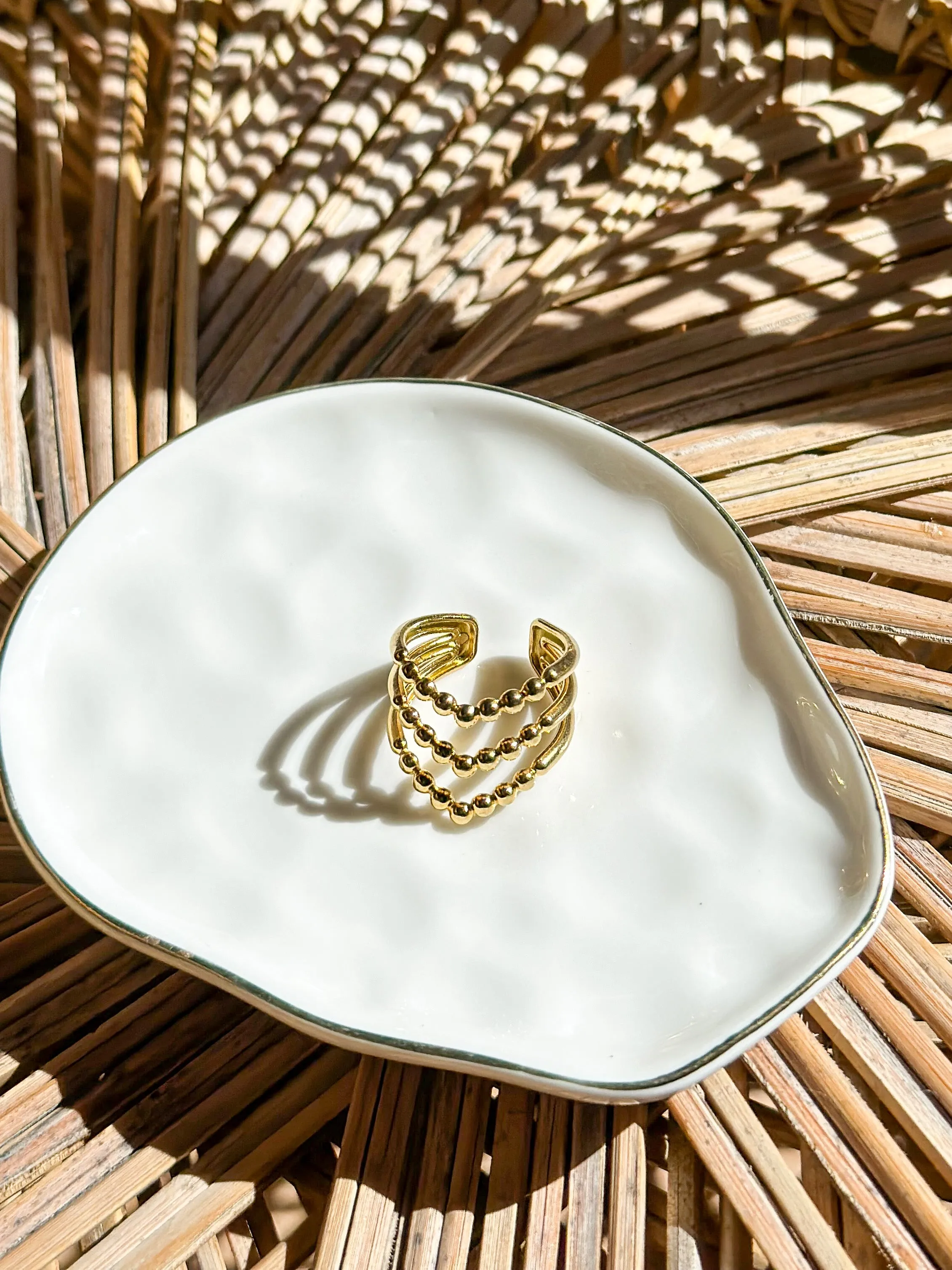 Adjustable 3 Layer Ring