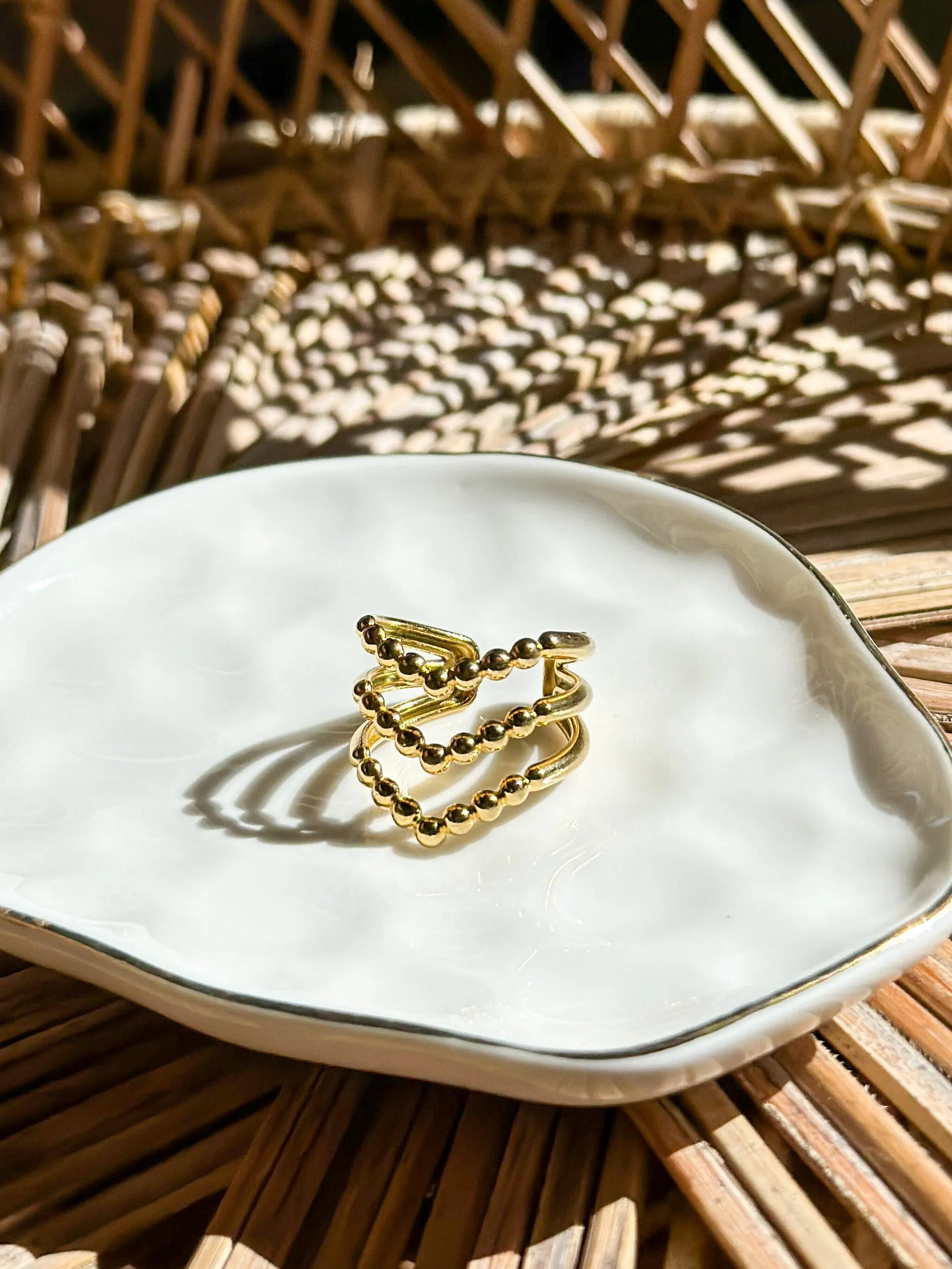 Adjustable 3 Layer Ring