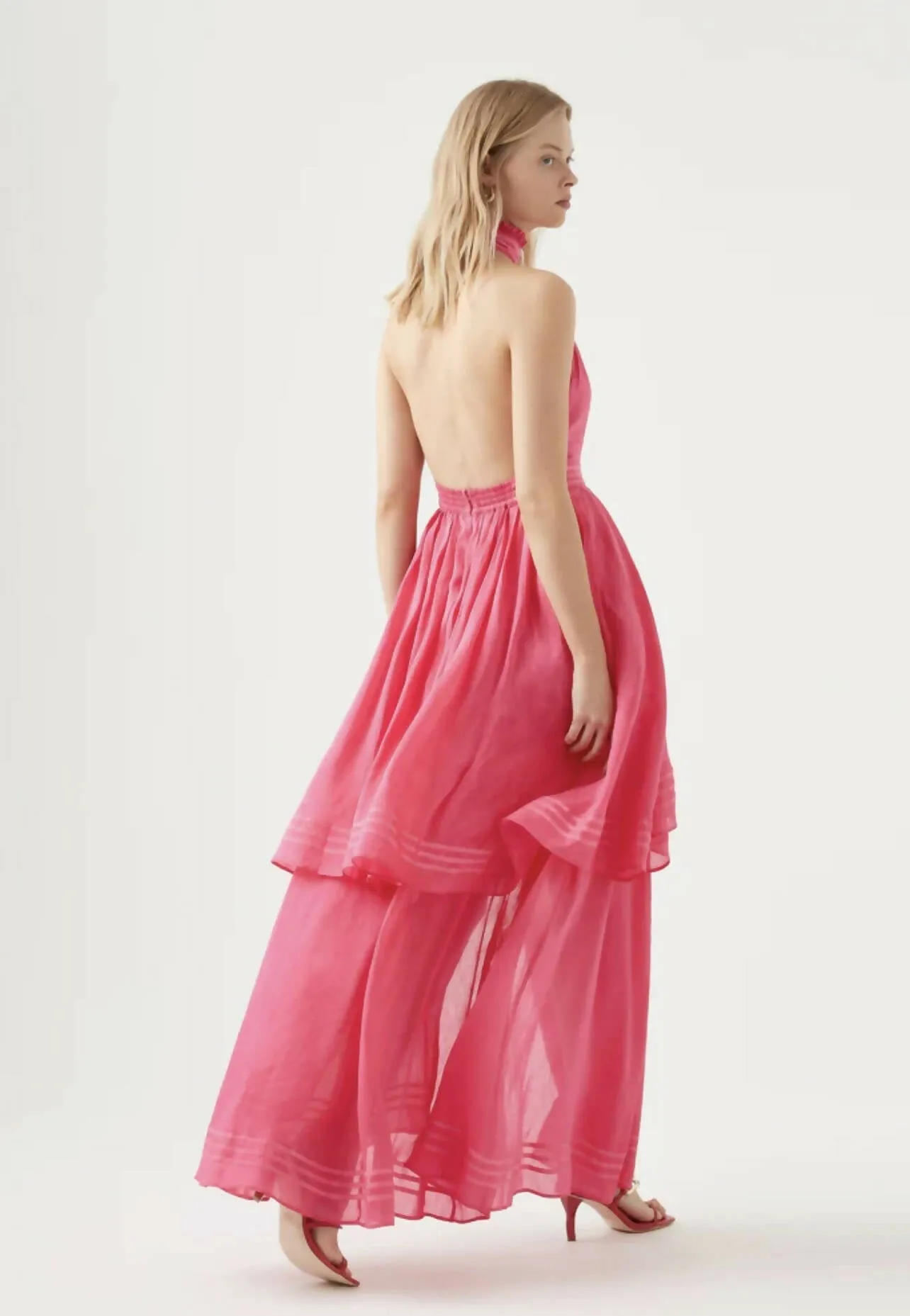 Aje Sienna Maxi Dress in Berry Pink