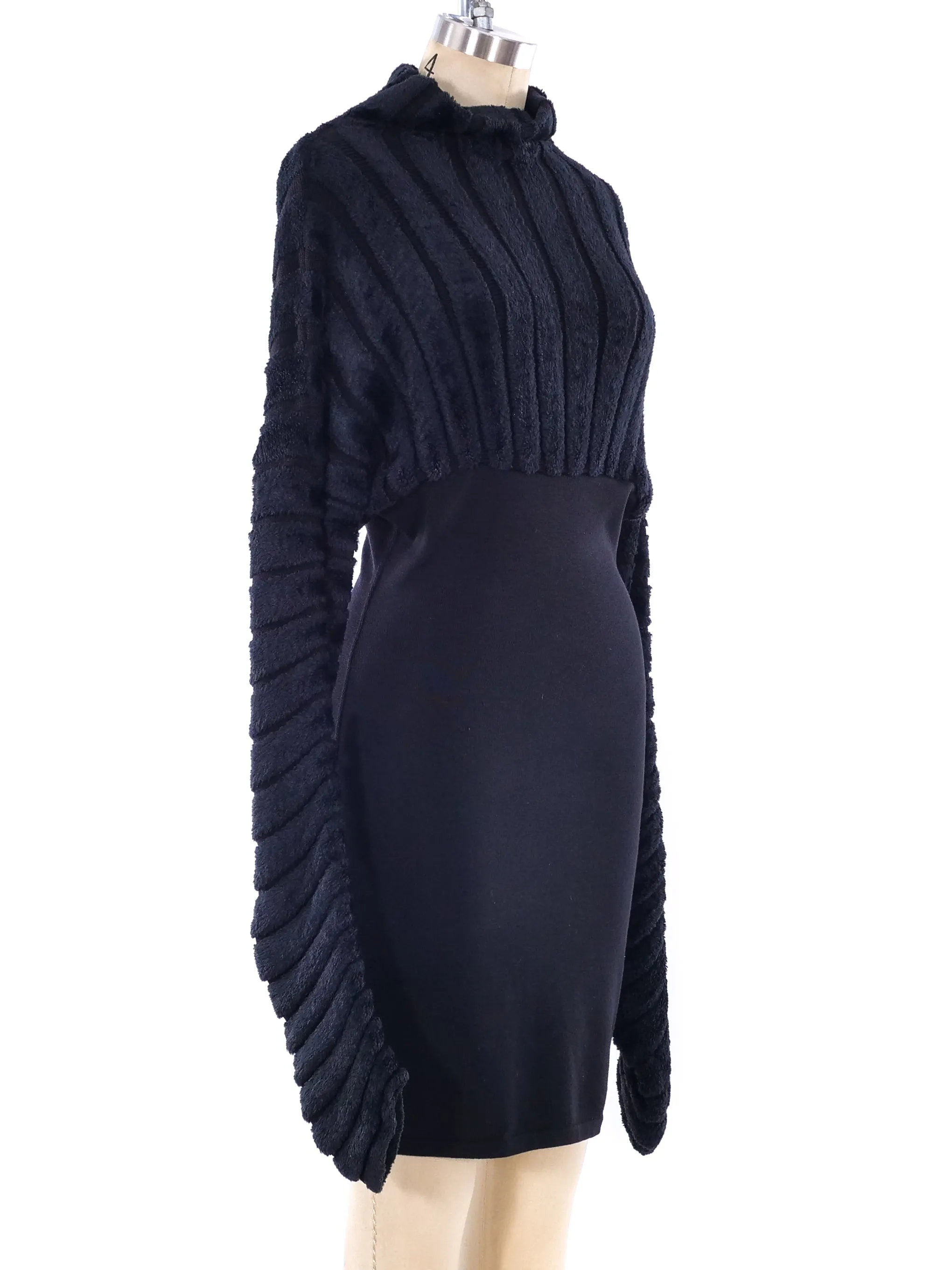 Alaia Chenille Striped Knit Dress