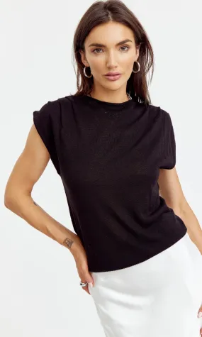 Arleta Sleeveless Funnel Knit Top