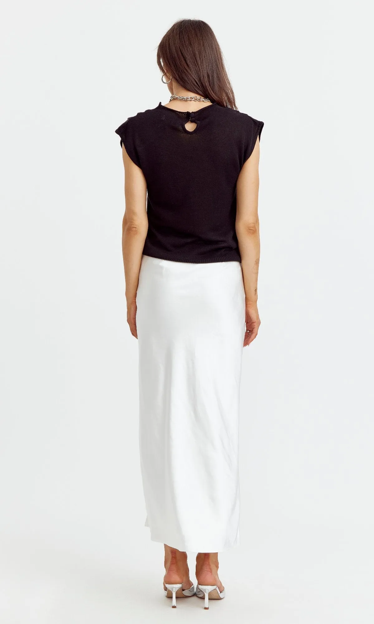 Arleta Sleeveless Funnel Knit Top