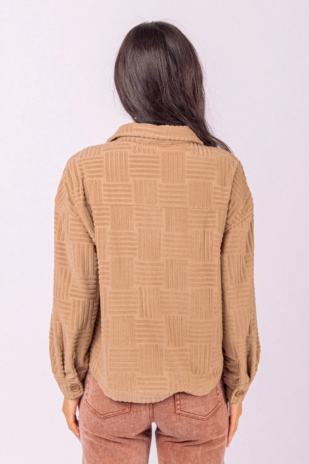 Around The Block Shacket - Mocha