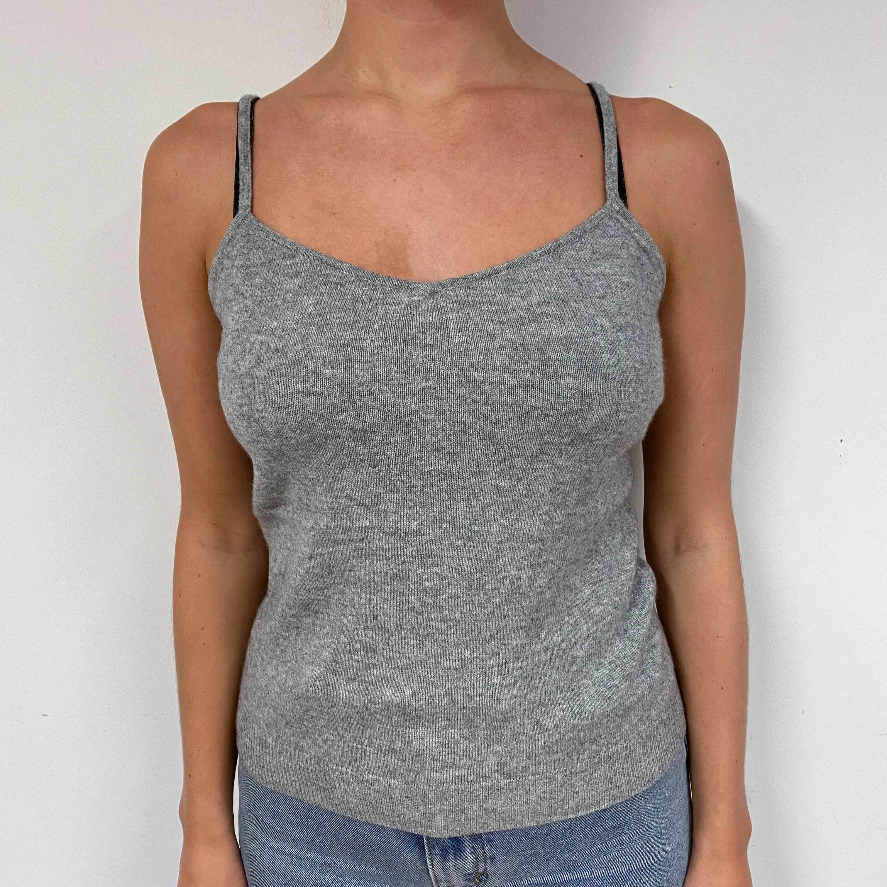 Ash Grey Cashmere Vest Small