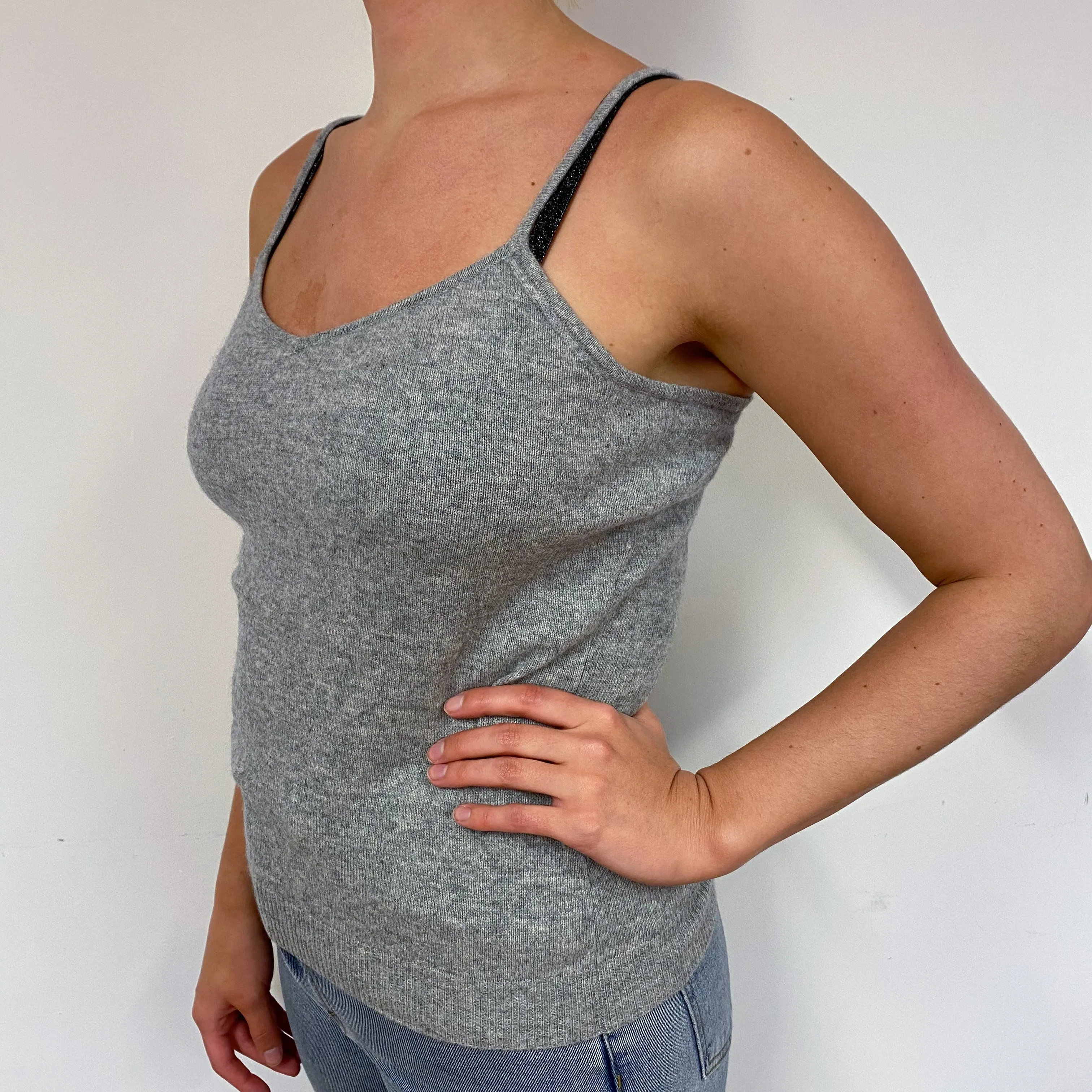 Ash Grey Cashmere Vest Small