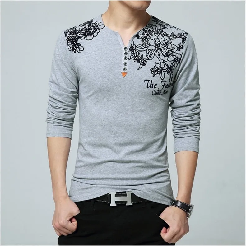 Autumn Floral Print Men's T-Shirt - 5XL