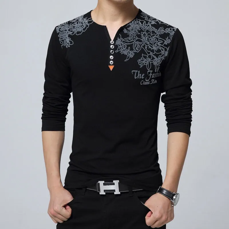 Autumn Floral Print Men's T-Shirt - 5XL