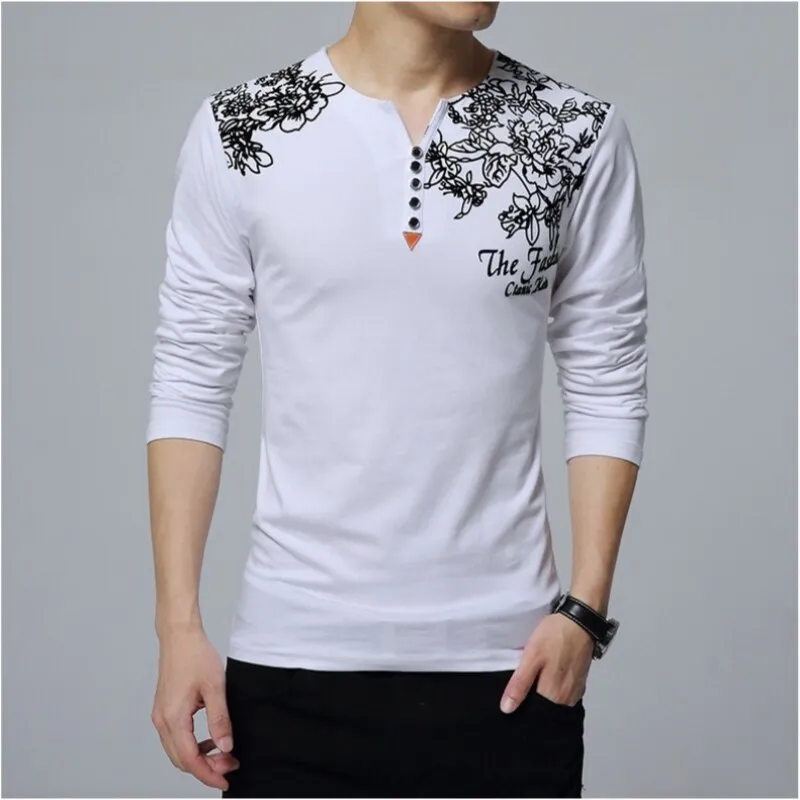 Autumn Floral Print Men's T-Shirt - 5XL