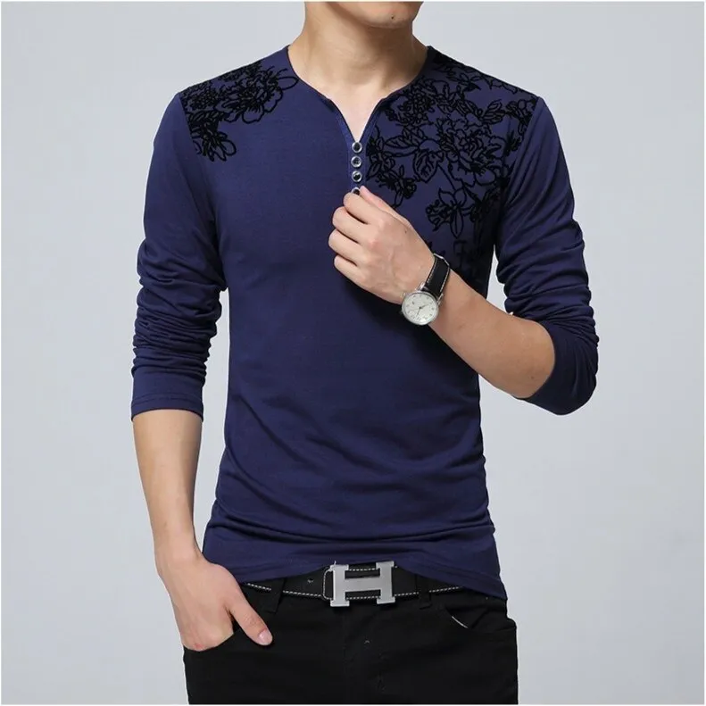 Autumn Floral Print Men's T-Shirt - 5XL