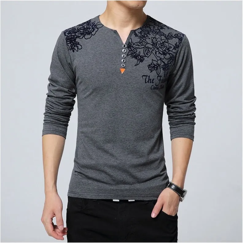 Autumn Floral Print Men's T-Shirt - 5XL