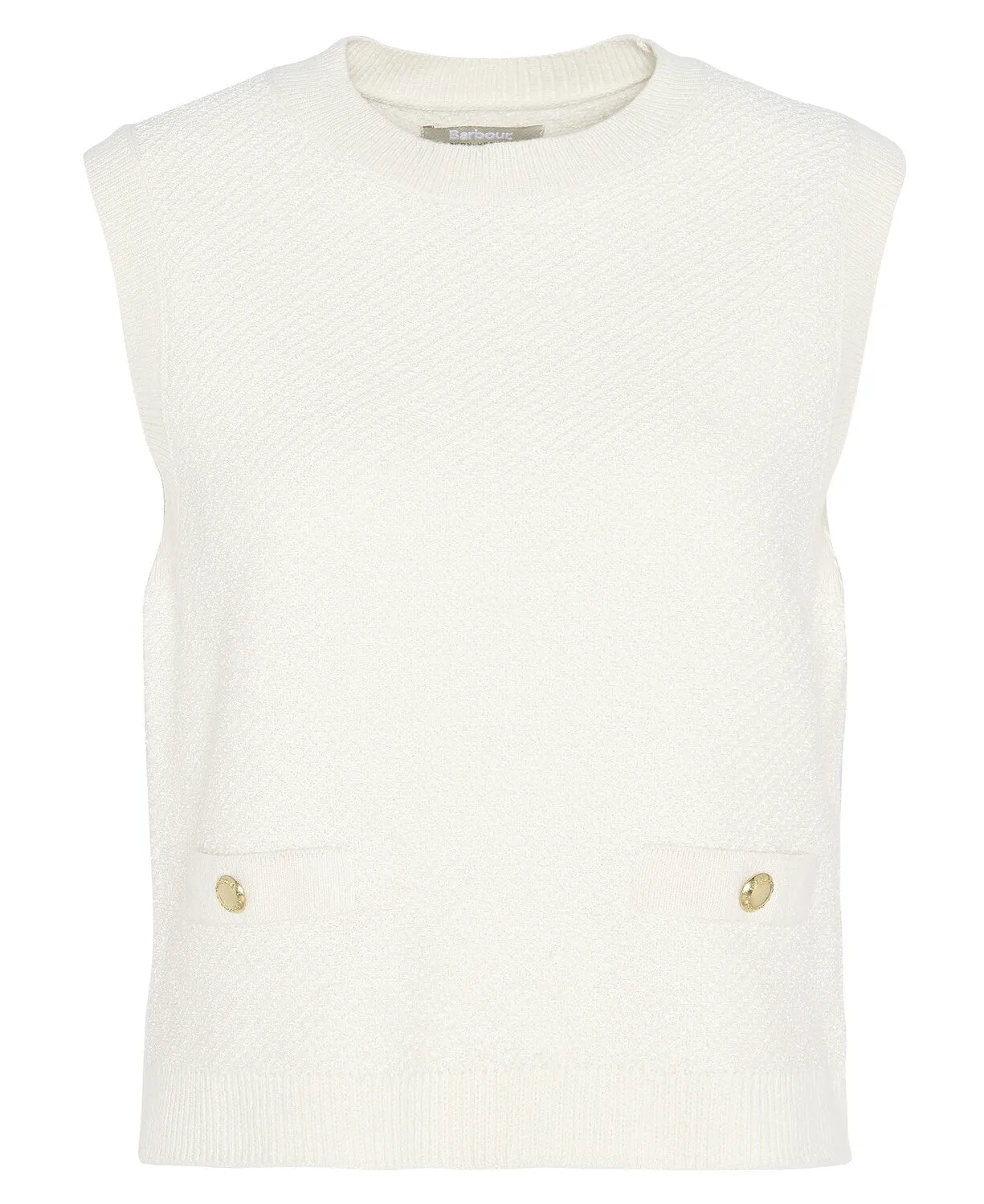 Barbour Charlene Sleeveless Knitted Jumper - Antique White