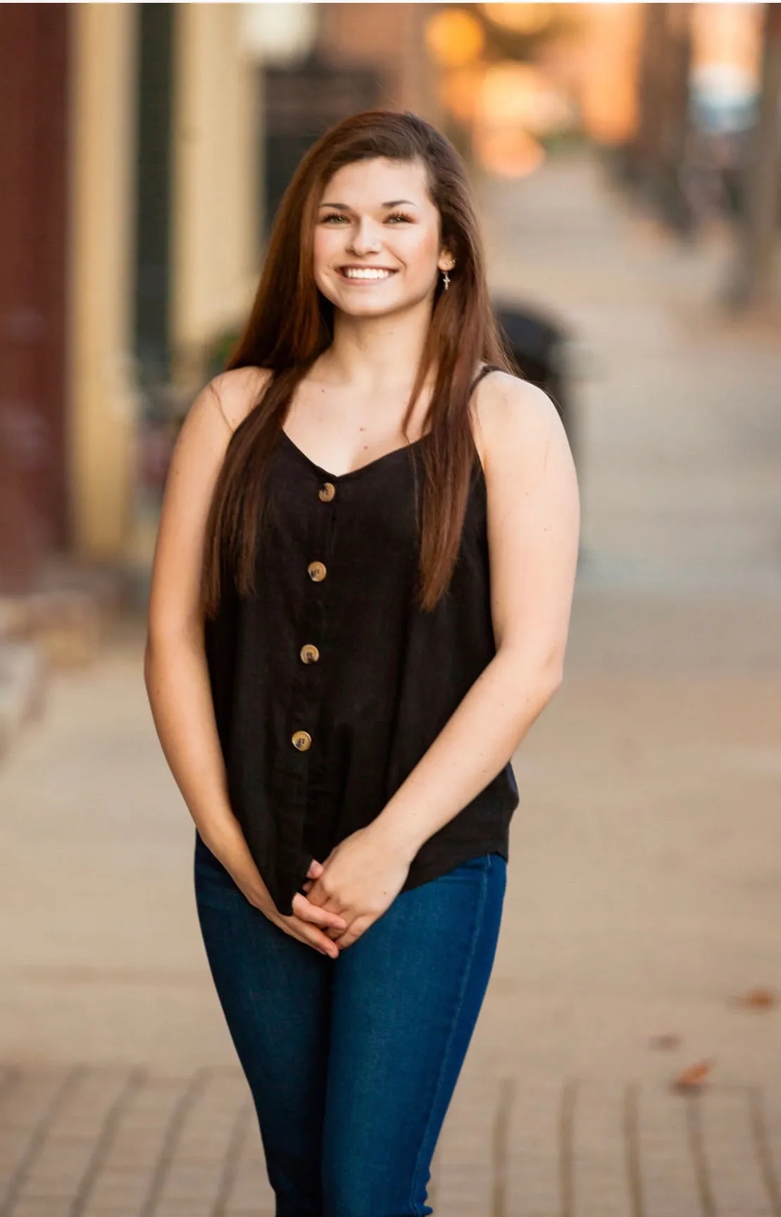 Black Button Down Tank