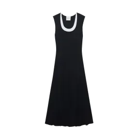 Black Knitted Vest Dress
