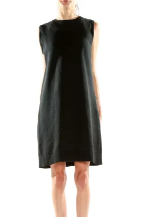 Black Sleeveless Knit Dress