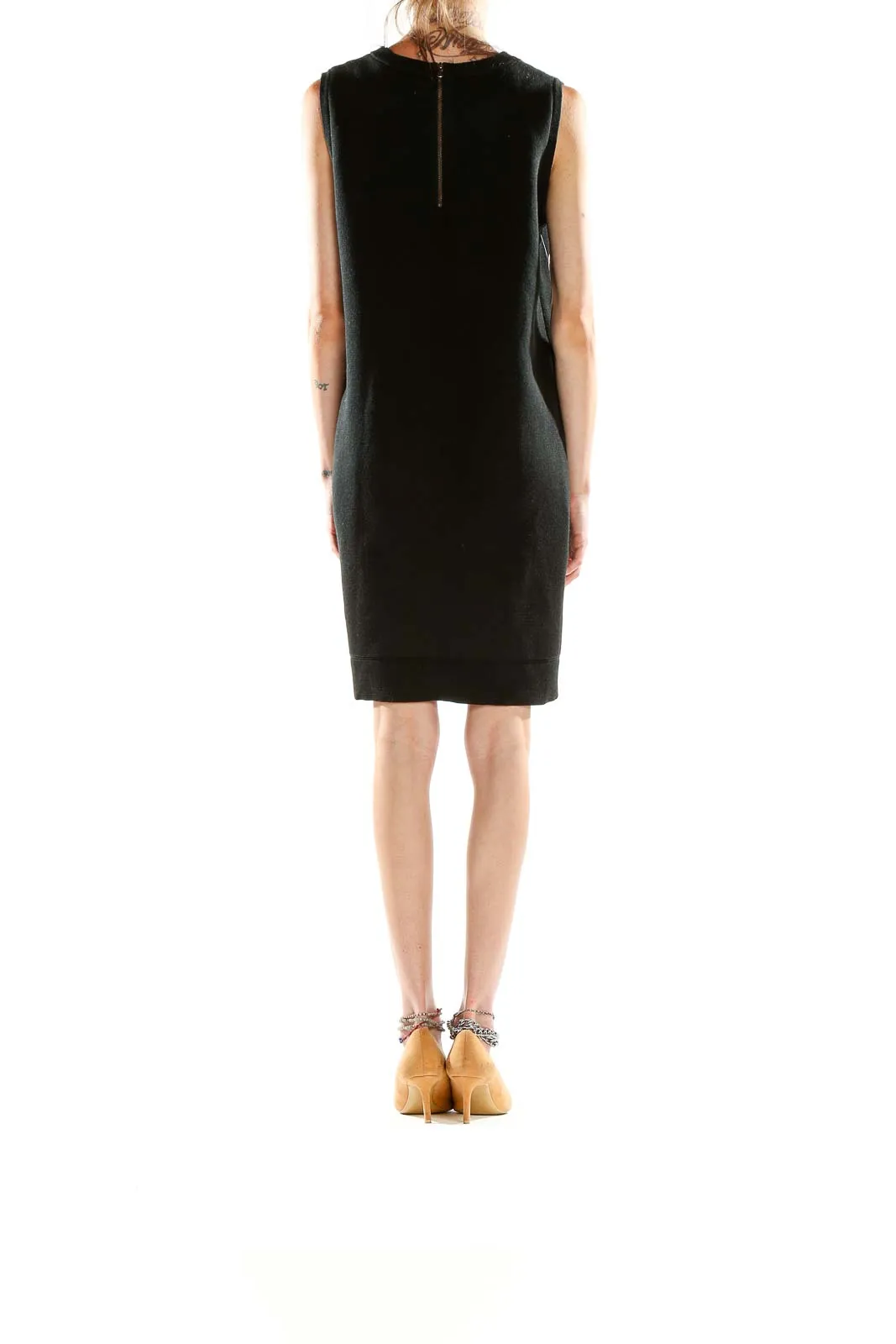 Black Sleeveless Knit Dress
