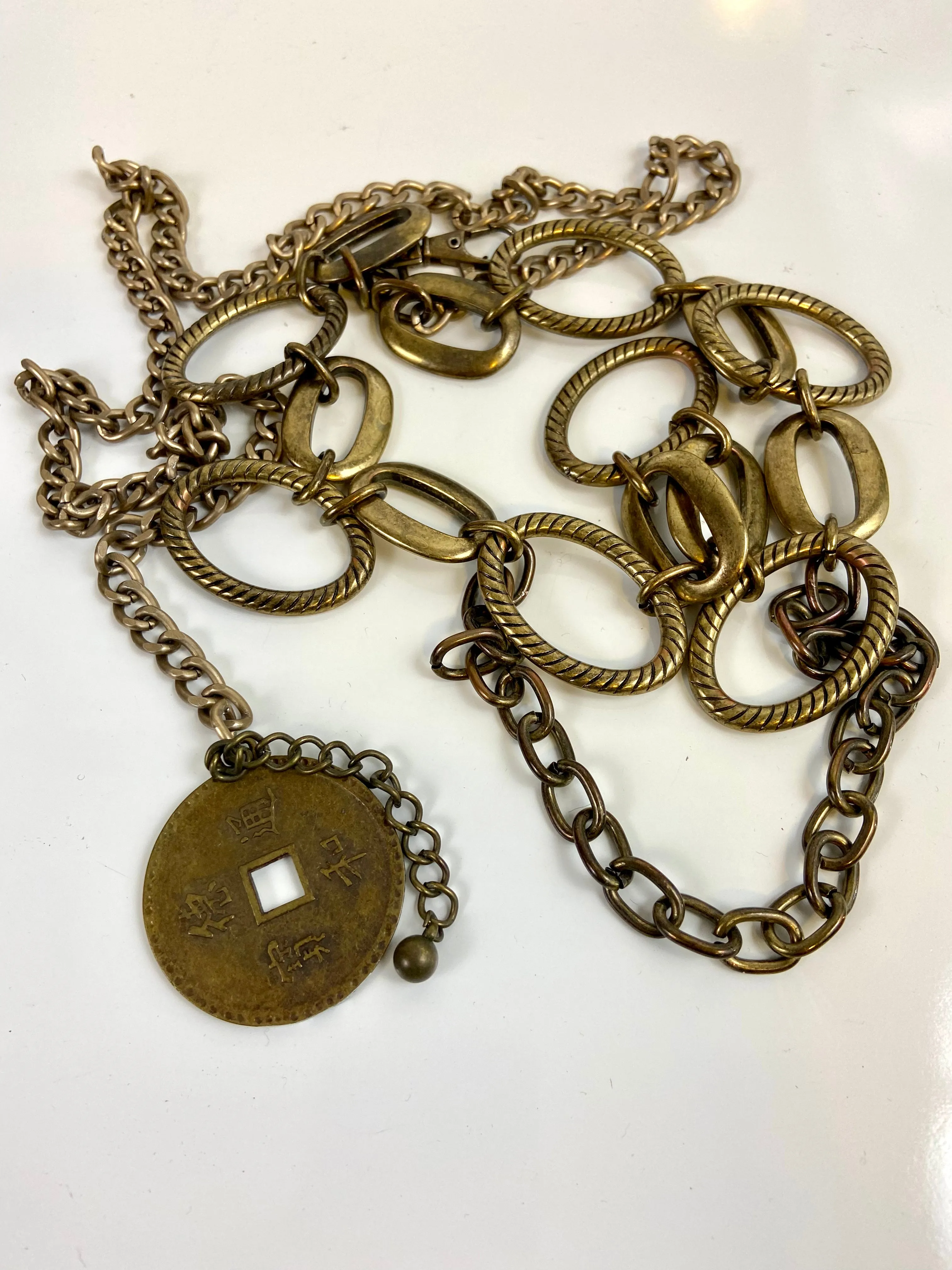 Bronze ton layered belt