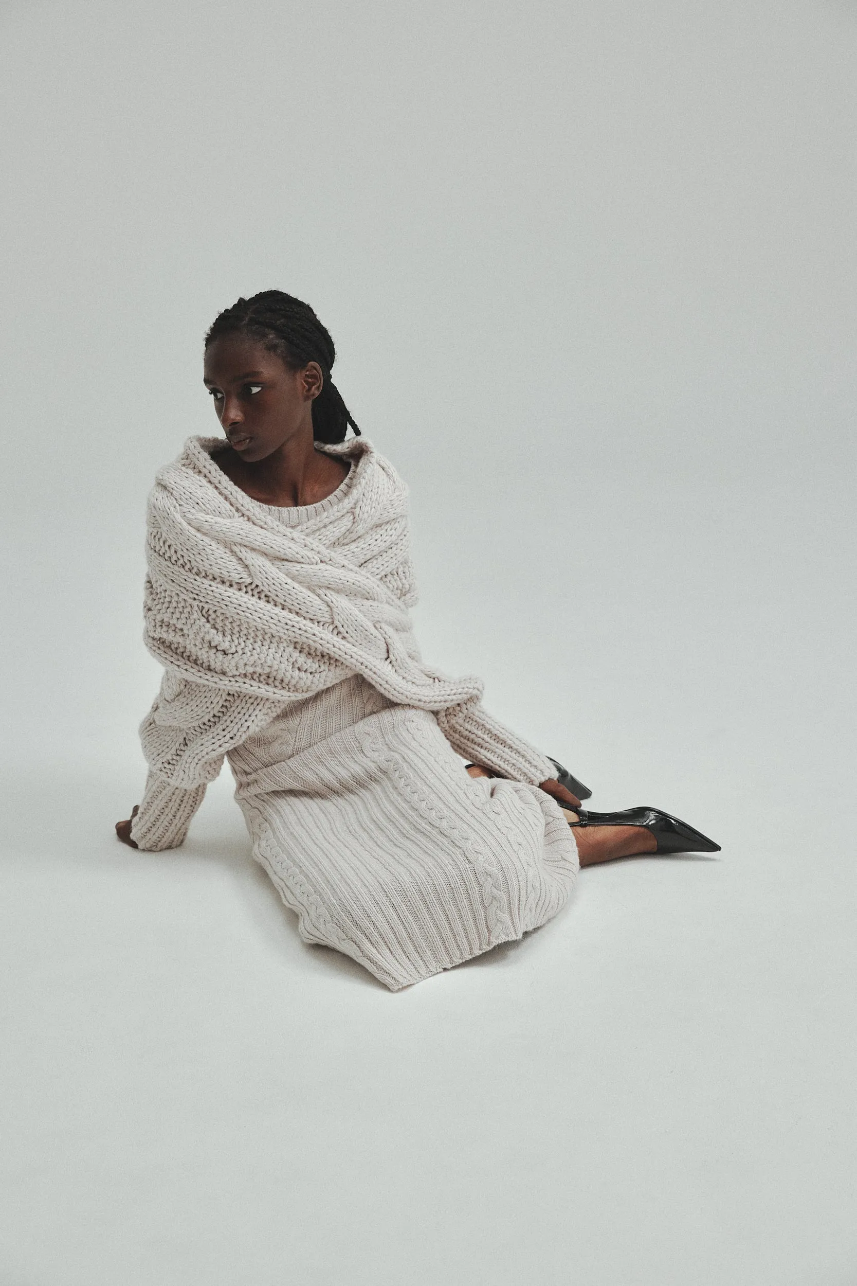 Cable knit Dress
