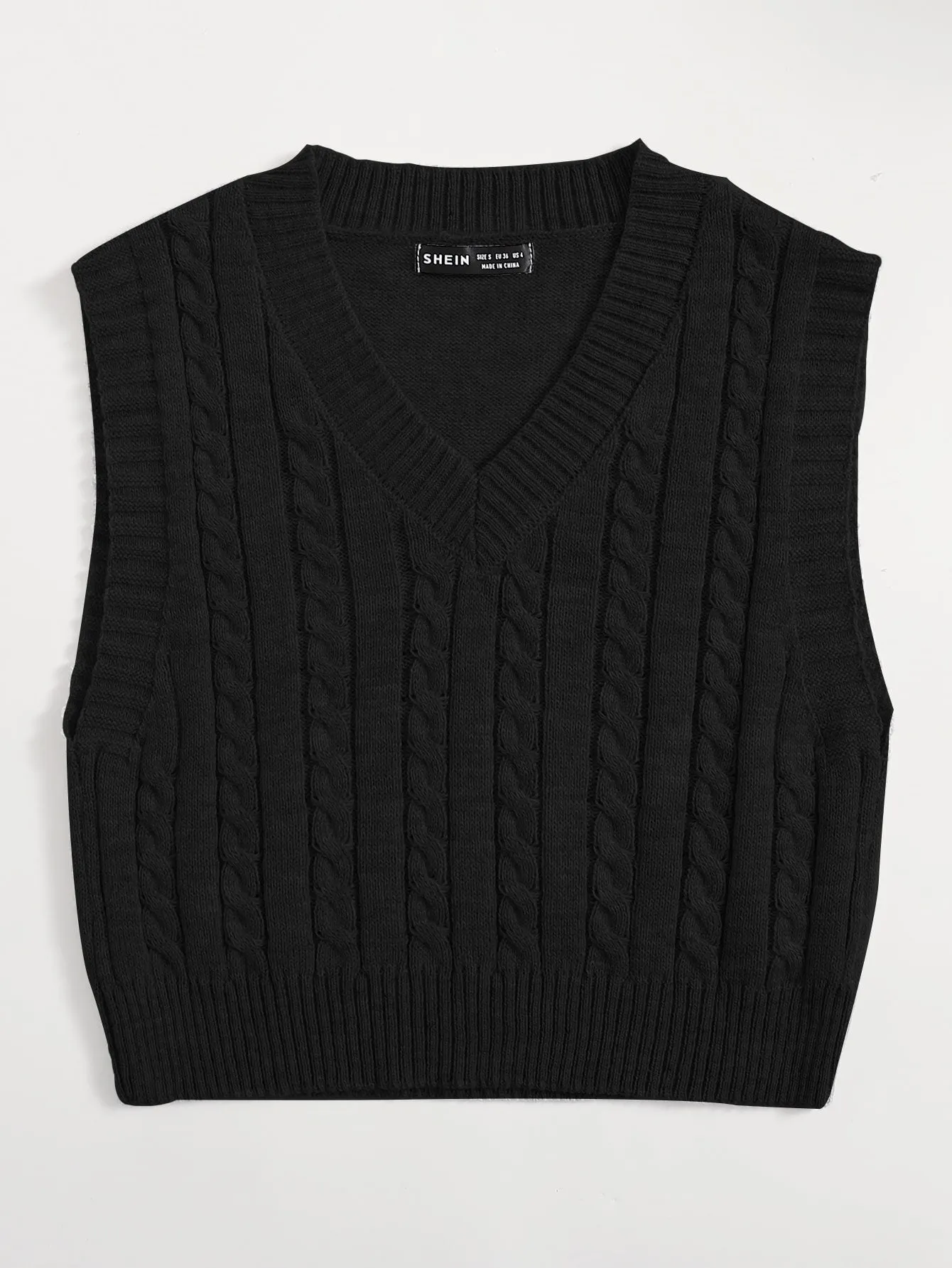 Cable Knit Sweater Vest