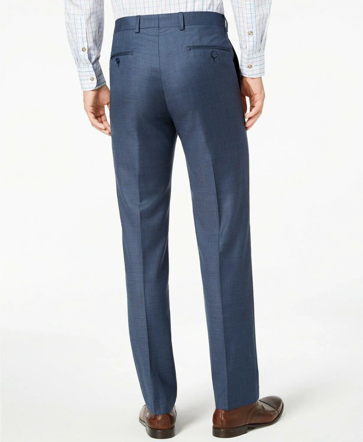 Calvin Klein Mens Slim fit Dress Pants 34 / 32 Blue Solid