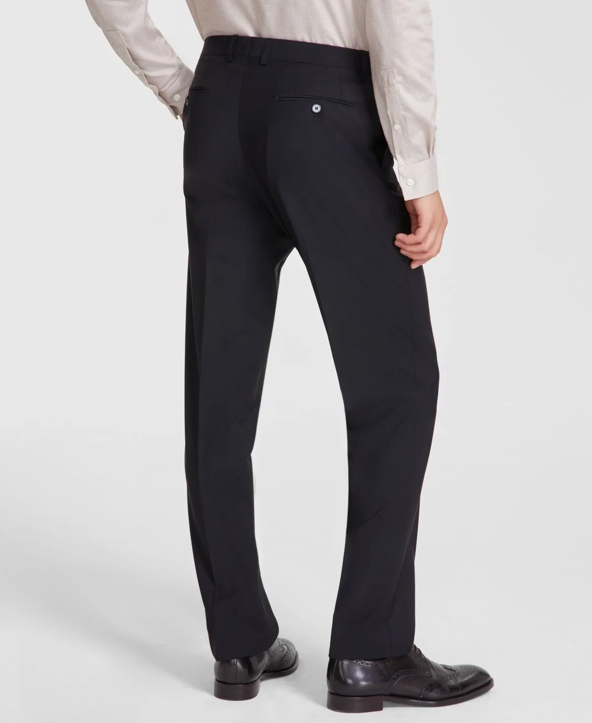 Calvin Klein Mens Slim fit Dress Pants 36 / 34 Black Solid