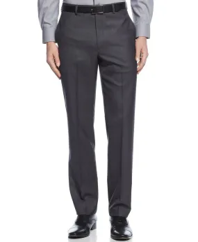 Calvin Klein Slim-Fit Solid Dress Pants 31 x 30 Charcoal Grey WASHABLE
