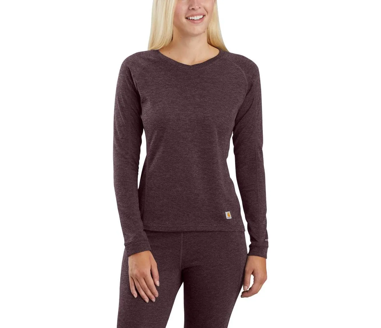 CARHARTT WOMEN'S BASE FORCE HEAVYWEIGHT POLY-WOOL CREW DEEP WINE WBL132