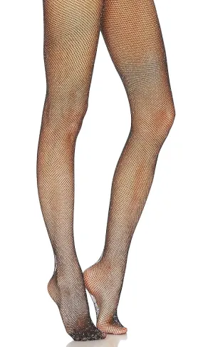 Commando Twinkle Net Tights in Black