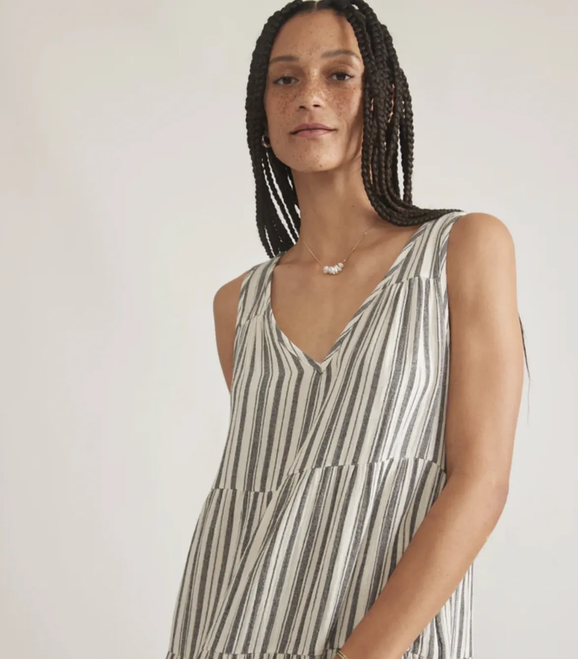 Corinne Maxi Dress - Black & White