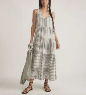 Corinne Maxi Dress - Black & White