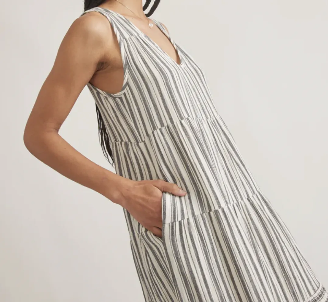 Corinne Maxi Dress - Black & White