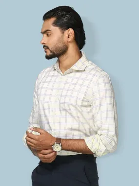 Cotton Checkered Full Sleeve Formal Shirt