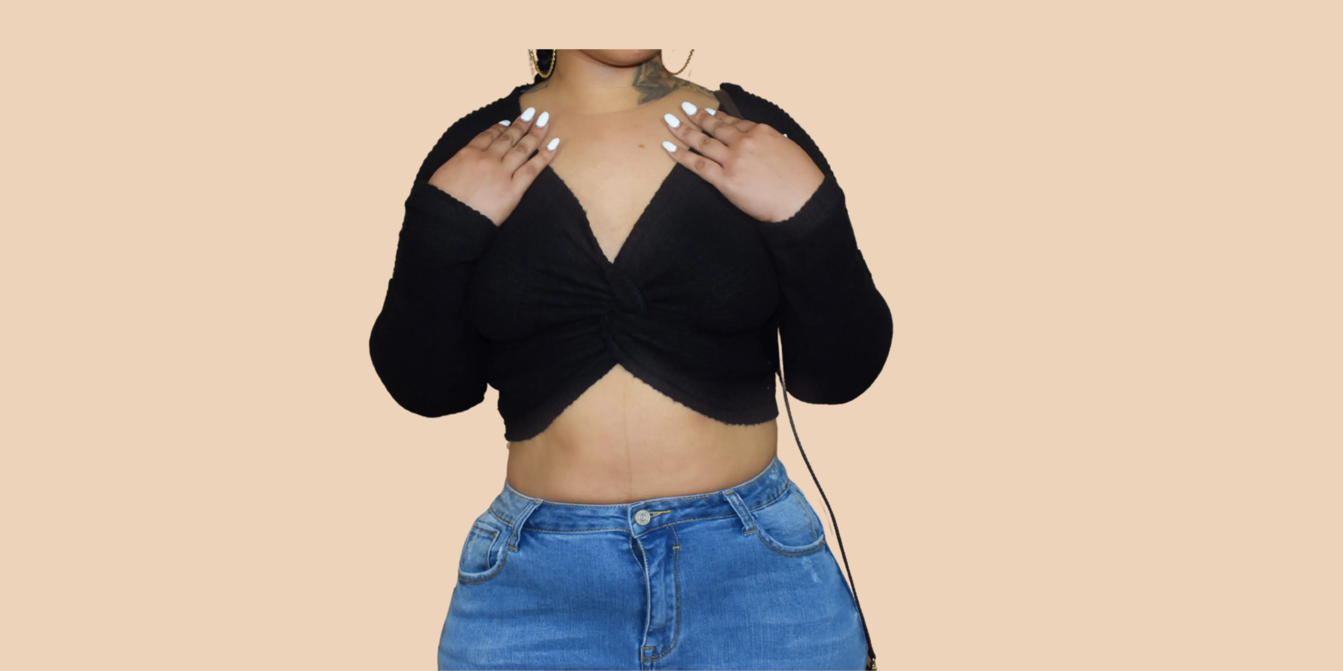 Criss Cross Cropped Sweater