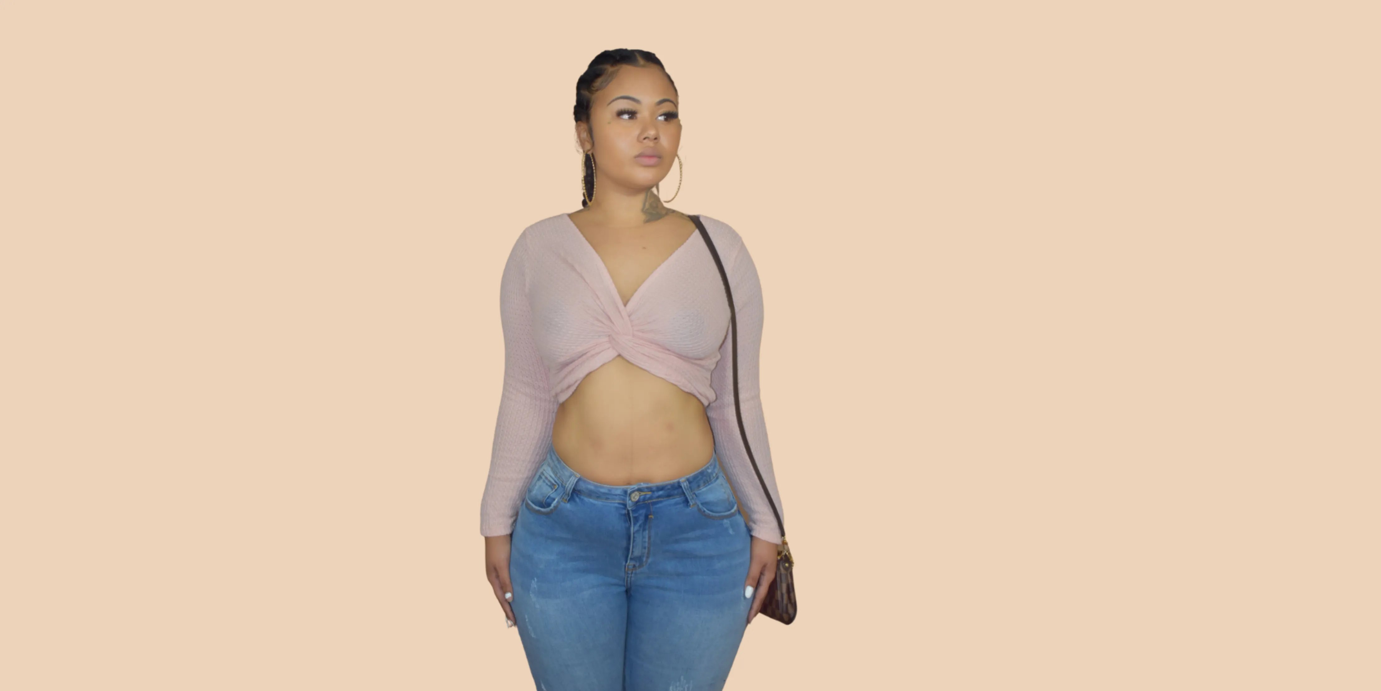 Criss Cross Cropped Sweater