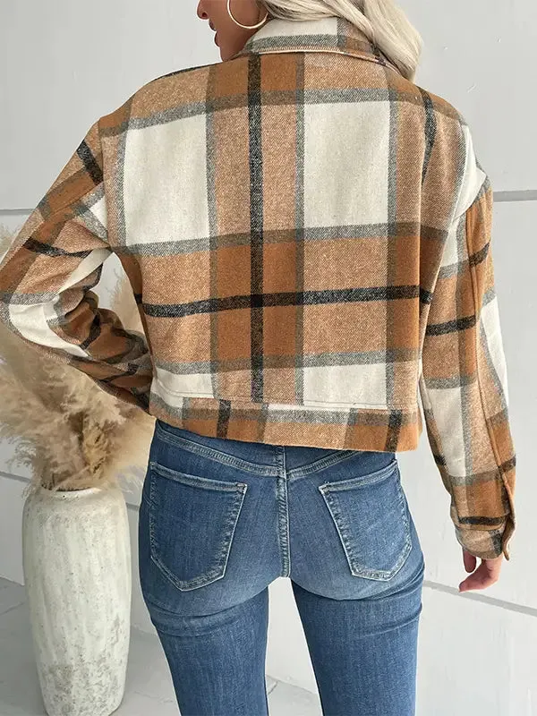 Cropped Plaid Vintage Shacket