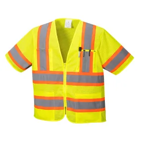 Custom Class 3 Yellow Safety Vest Sleeved Hi-Vis with Pockets