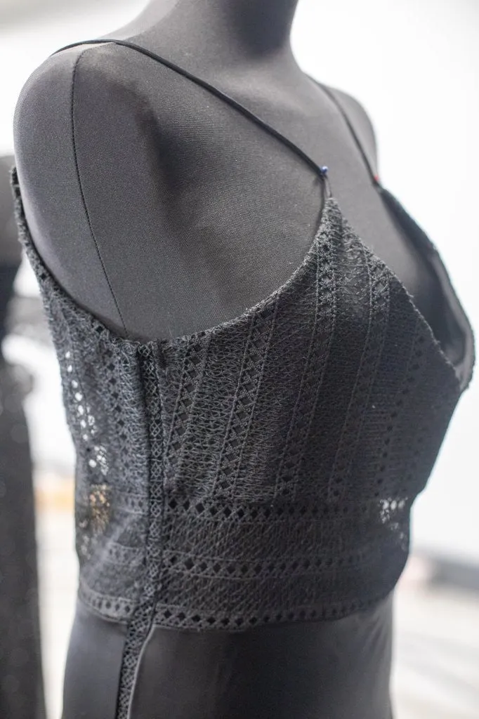 Cybele- Black lace Ball gown