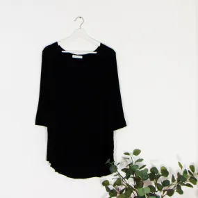 Double layer classic 3/4 sleeve top