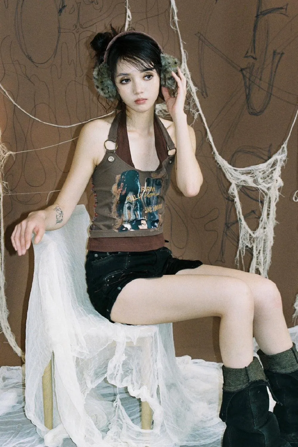 Double-Layer Halter Top