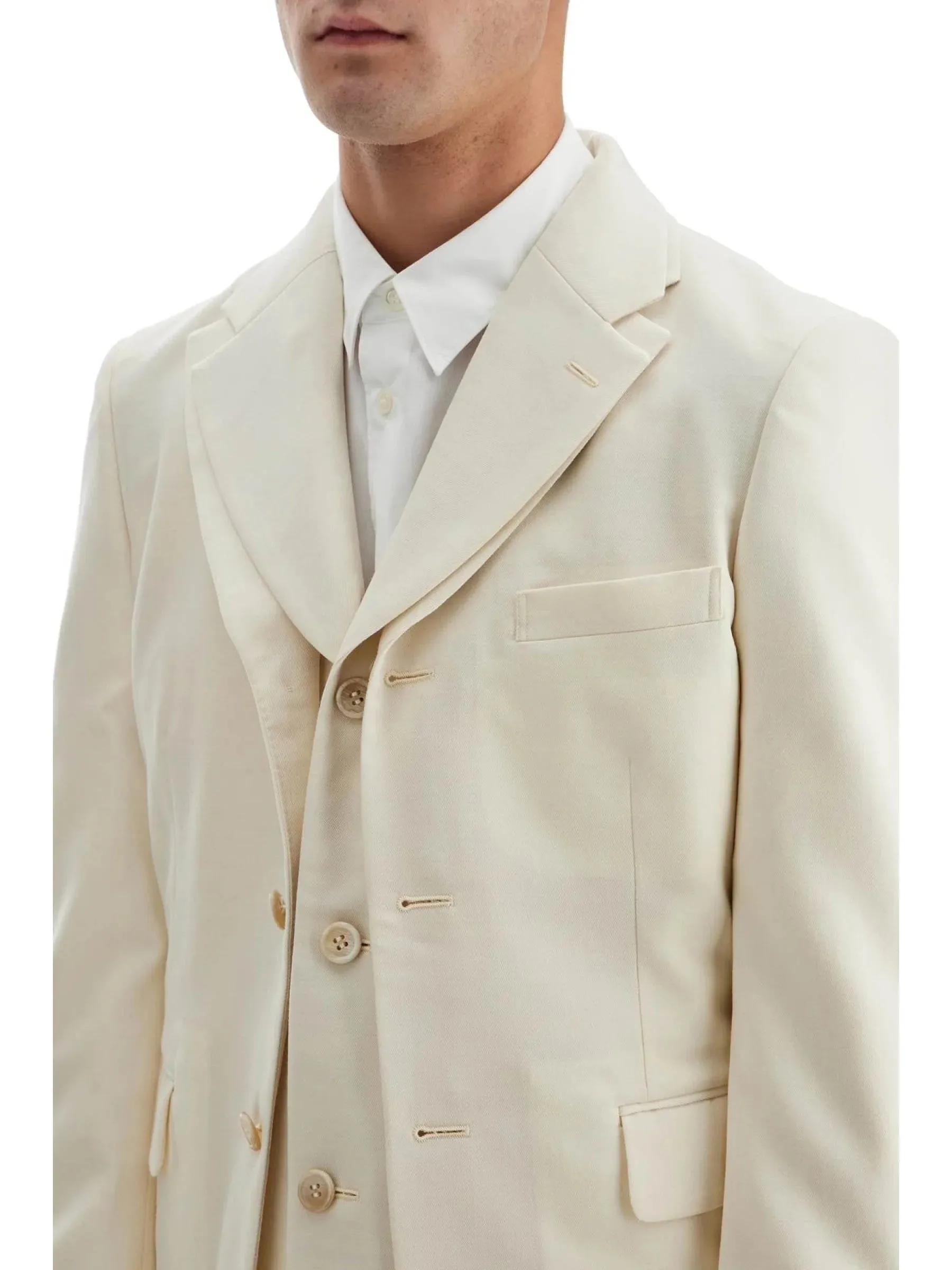 Double Layer Wool Blazer