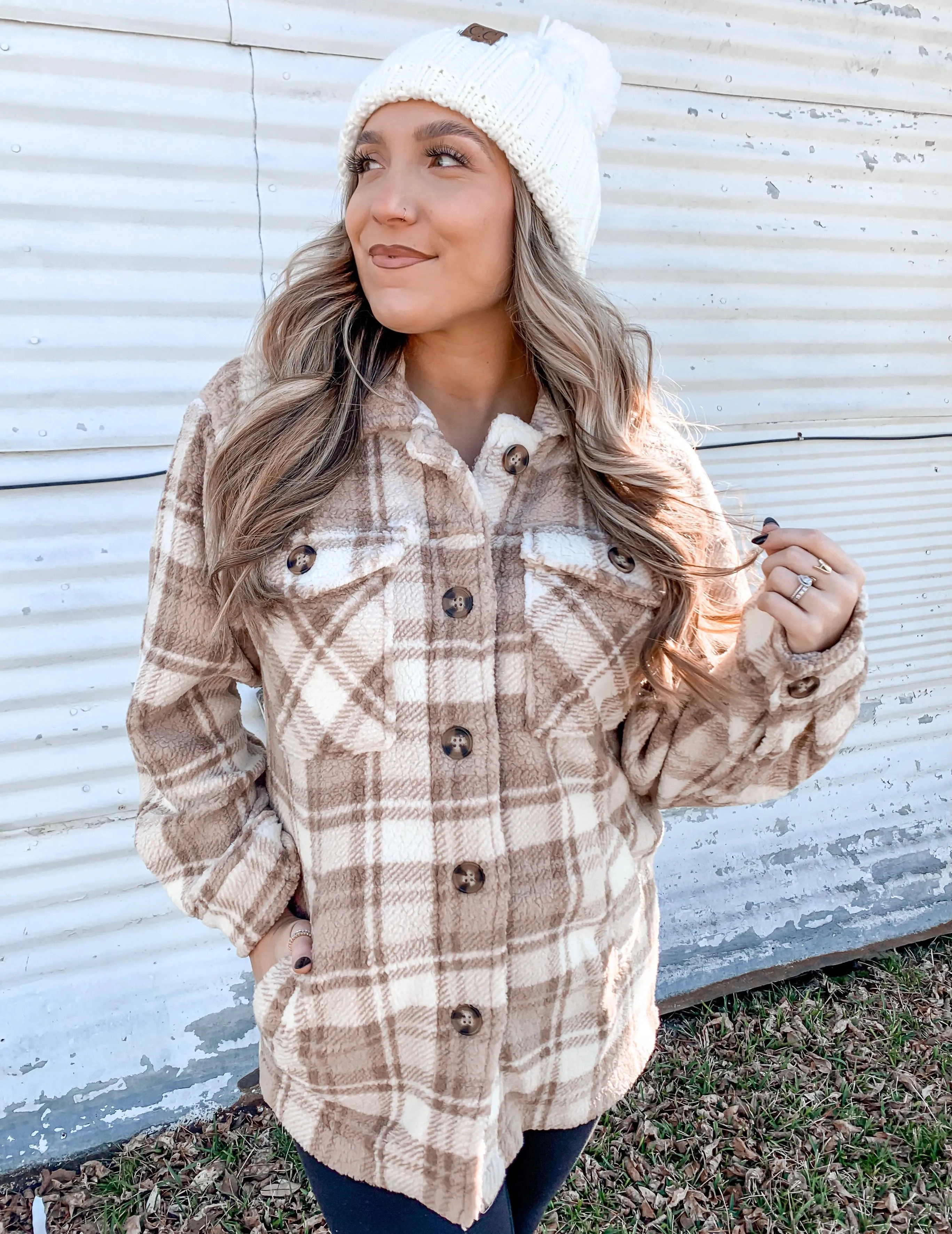 Down to Snuggle Plaid Shacket