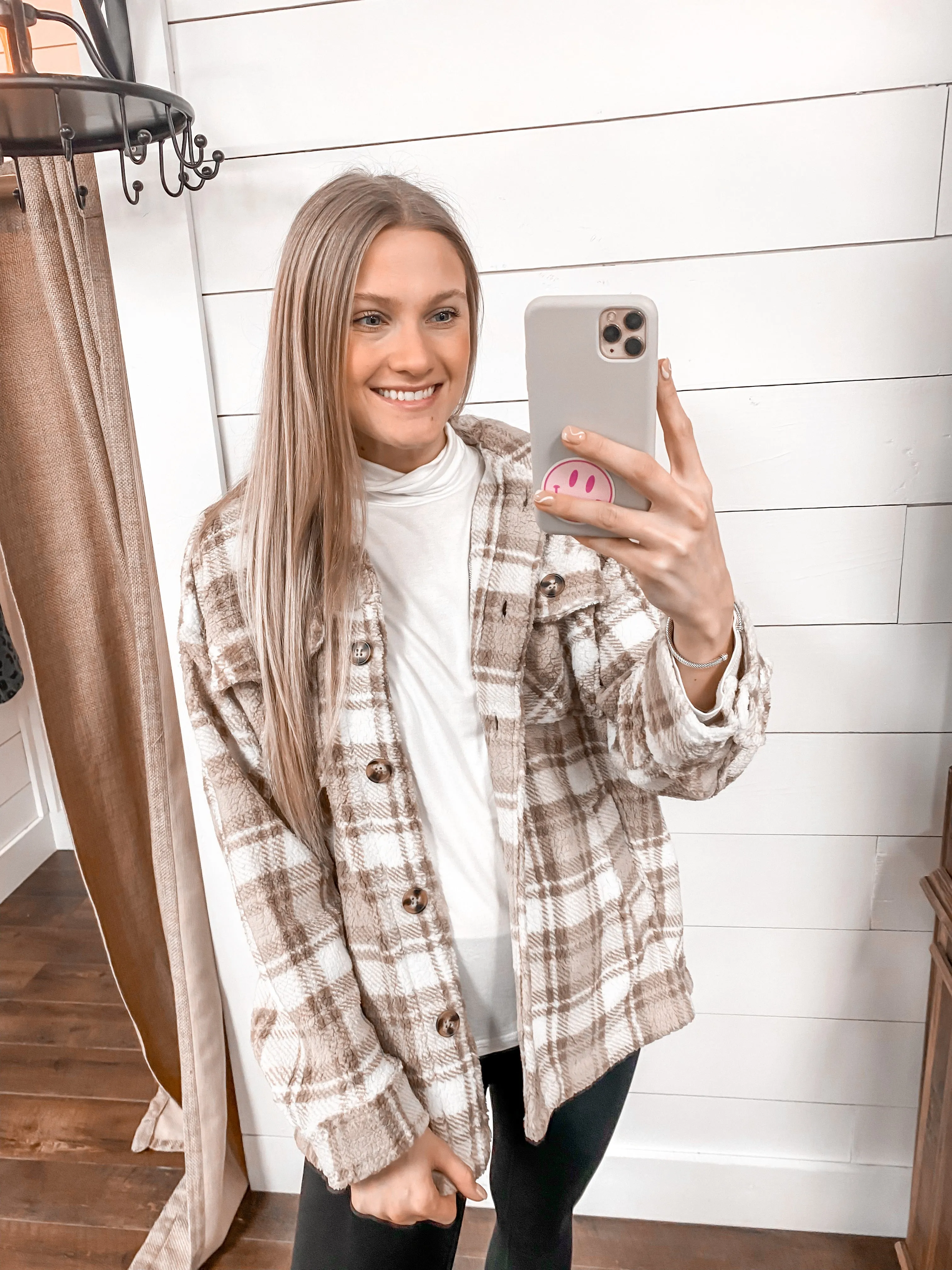 Down to Snuggle Plaid Shacket