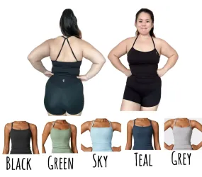 Everyday crossback full length padded tank top