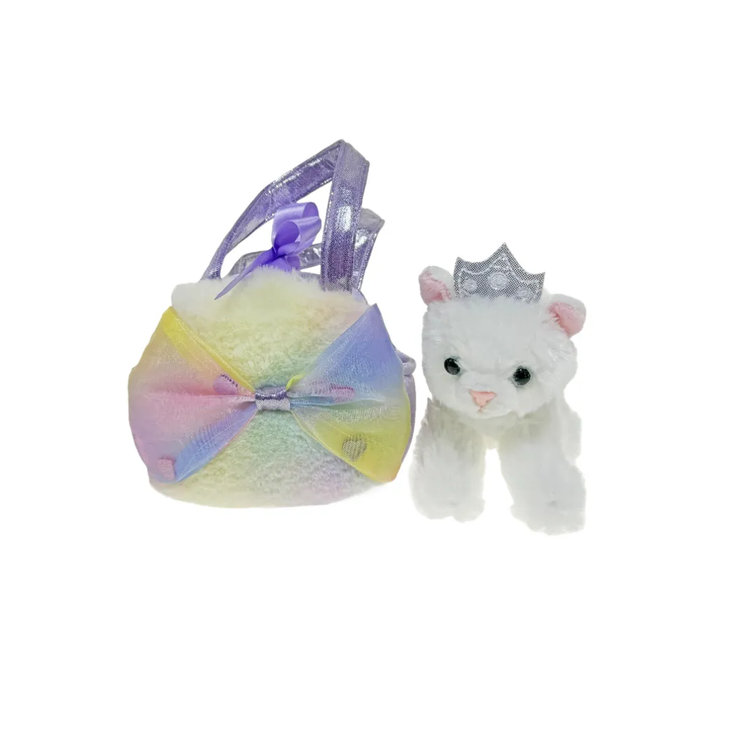 Fancy Pals - Cat In Purple Bow Bag