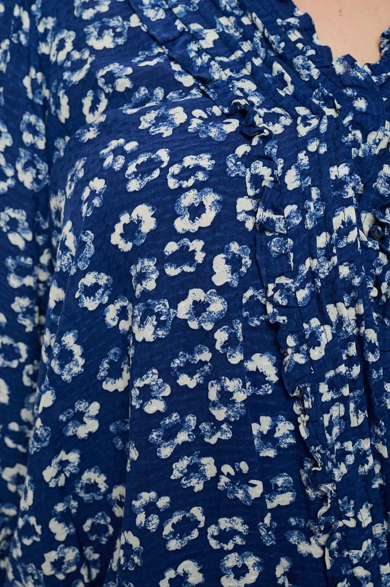 Faye Plus Size Smocked Sleeve Blouse