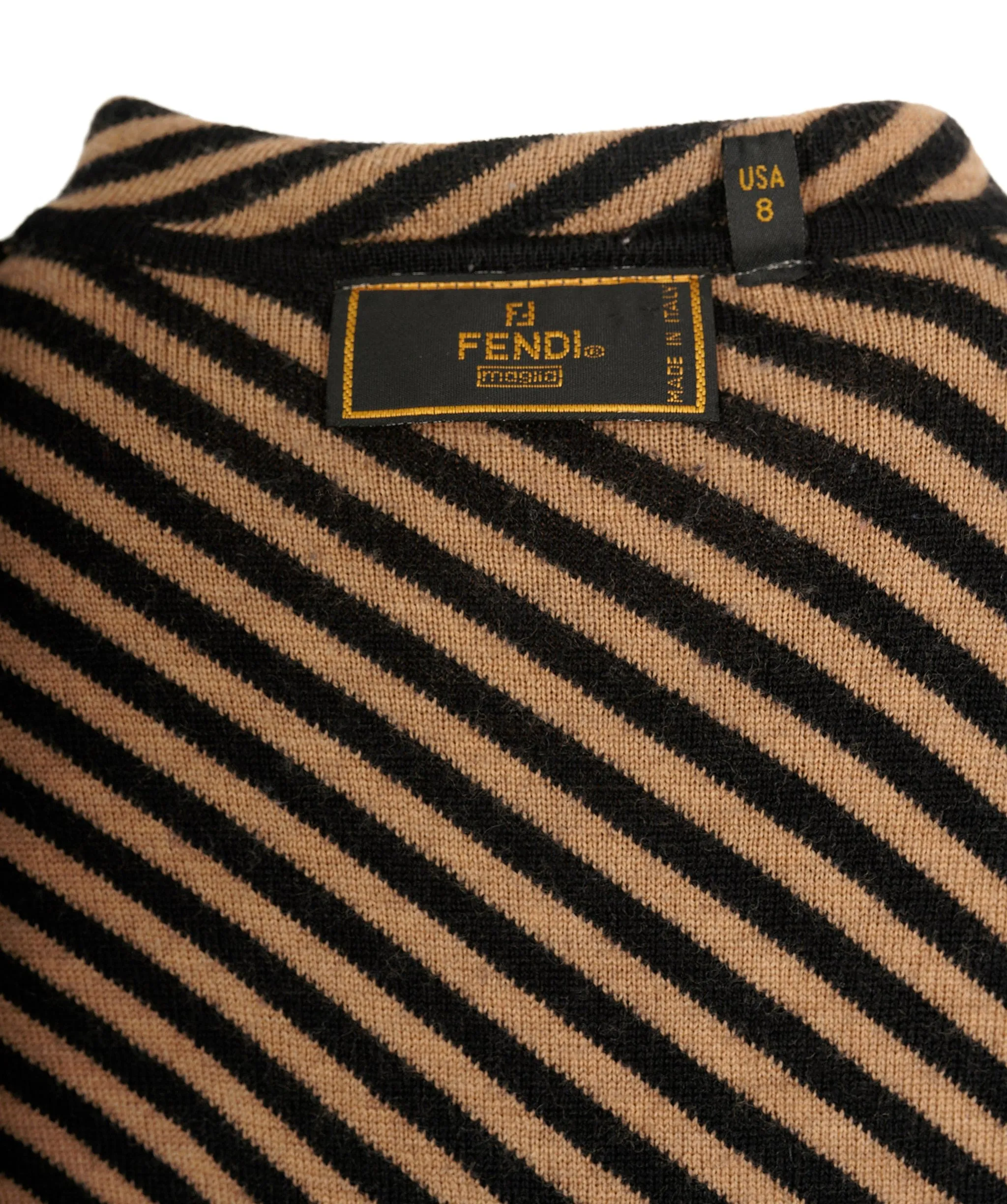 Fendi FF stripe collared jumper AJL0080